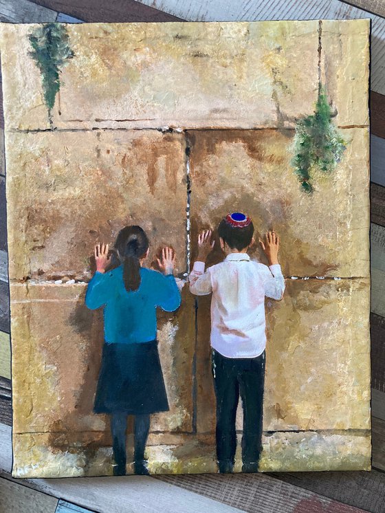 Children at the Western Wall