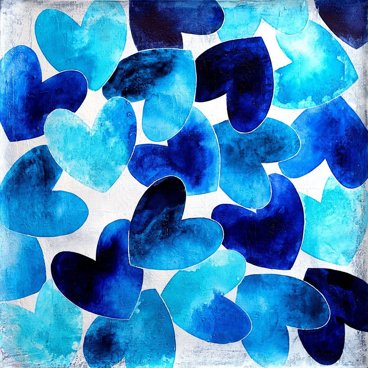 love in blue No. 01809 80 x 80 cm by Anita Kaufmann