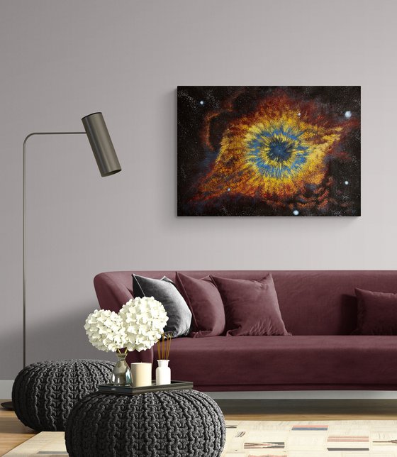 Snail Nebula Vibrant Abstract