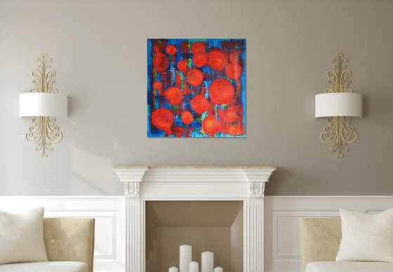 Abstract poppies