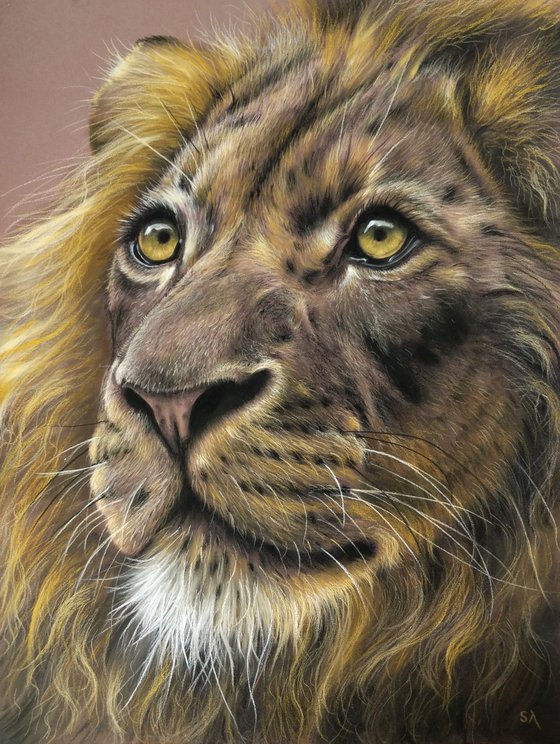 Lion Portrait (Original Painting)