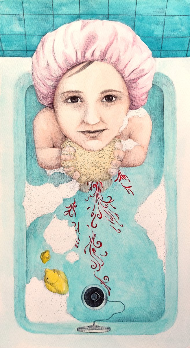 girl in bathtub by Andromachi Giannopoulou