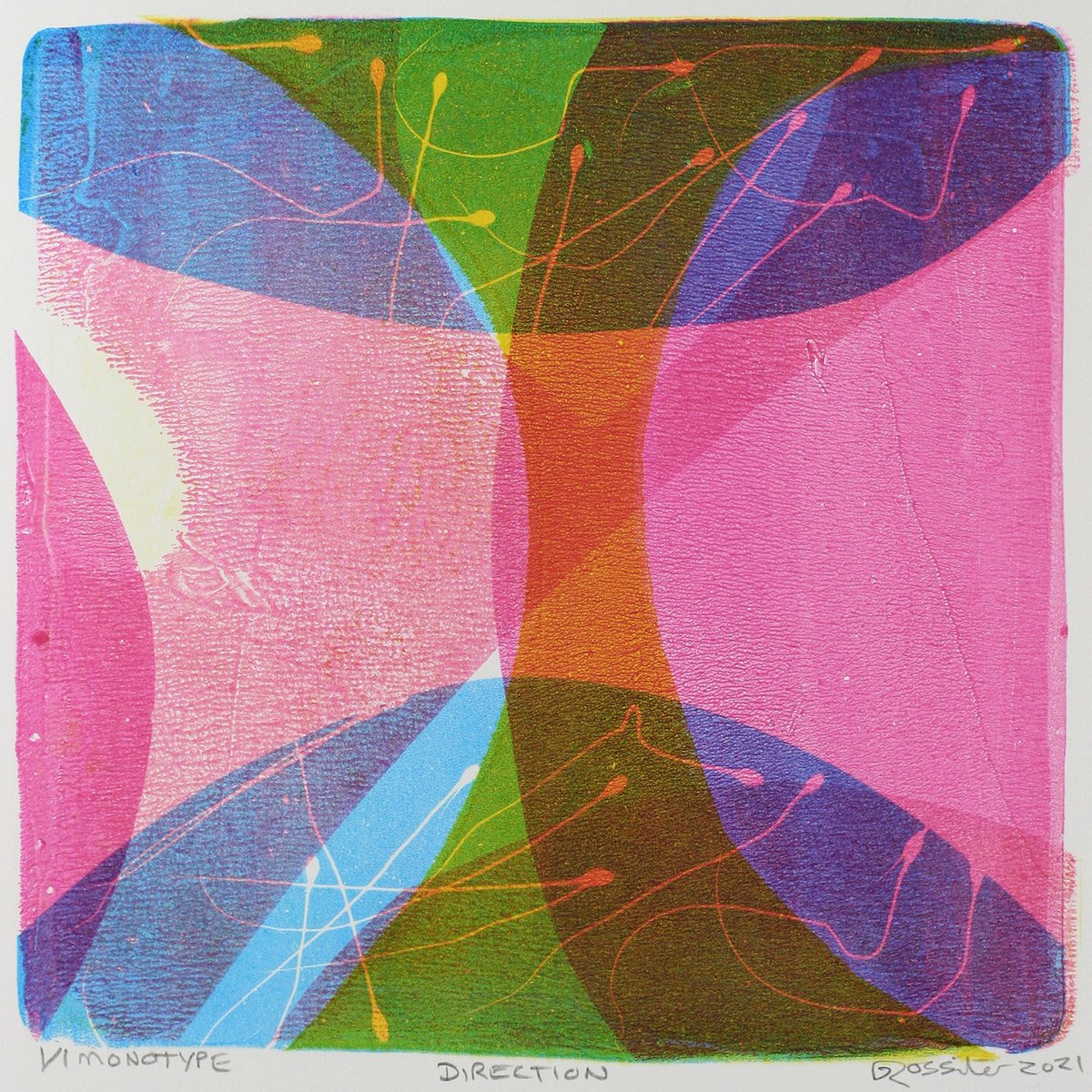 Direction - Unmounted Signed Monotype by Dawn Rossiter