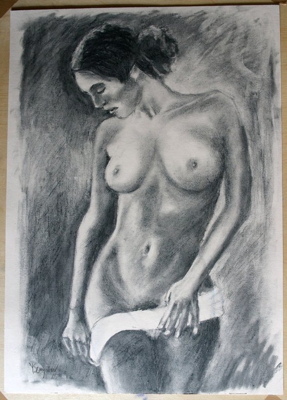 Female Figure #69 Charcoal