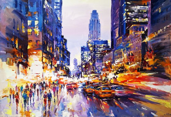 Evening  lights (New York)