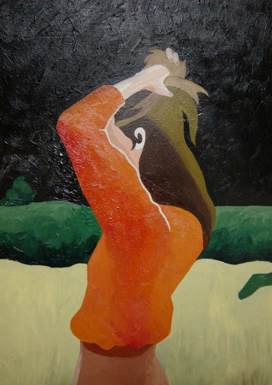 Facing the autumn breeze