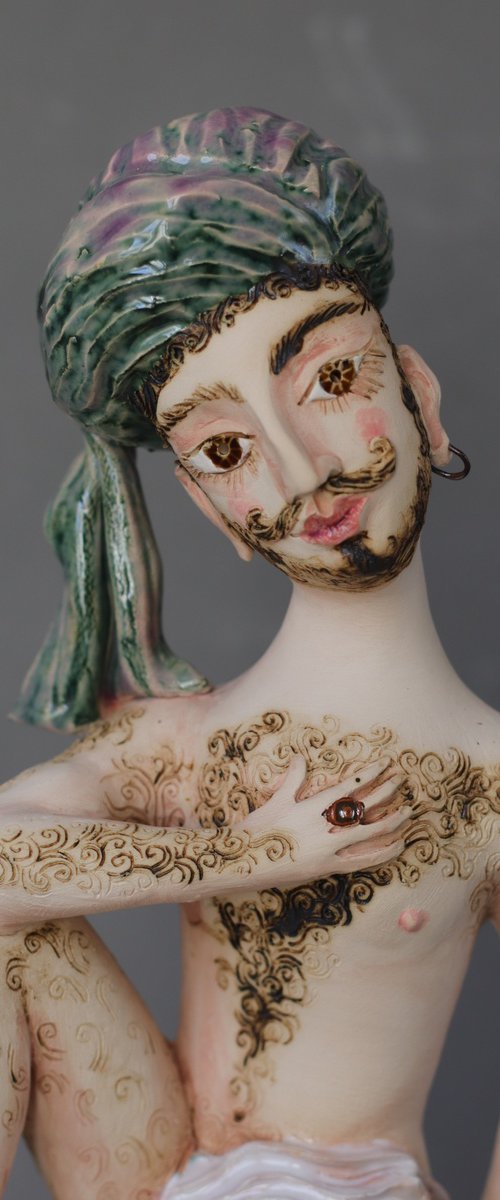 Rose of Cairo, Ceramic sculpture by Elya Yalonetski