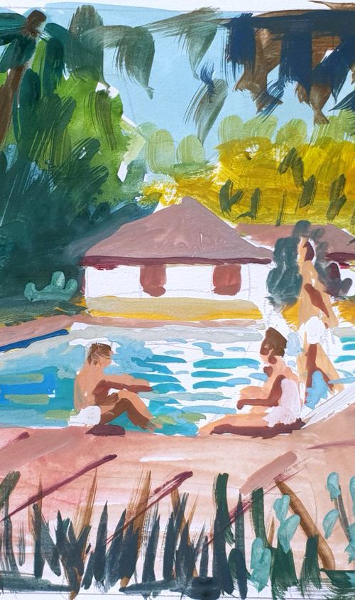 Pool in the woods by Stephen Abela