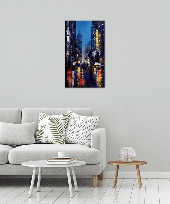 ABSTRACT CITYSCAPE. " Night city lights"