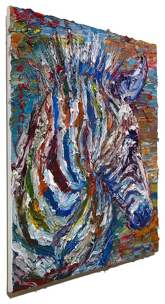 Original Oil Painting Abstract Expressionism Impressionism Horse