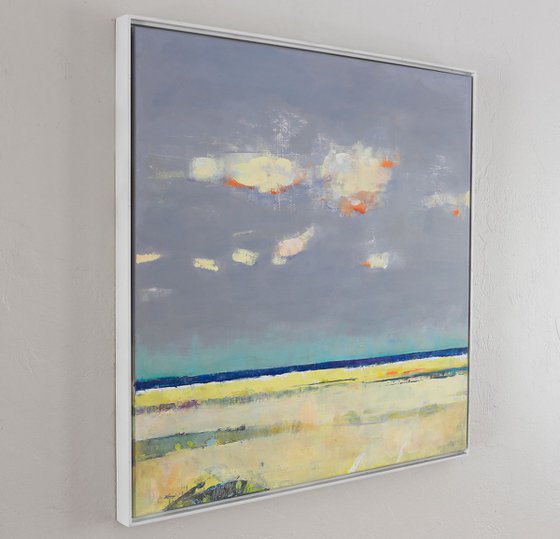 Beach clouds and nothing more 30x30" 76x76cm Contemporary Art by Bo Kravchenko