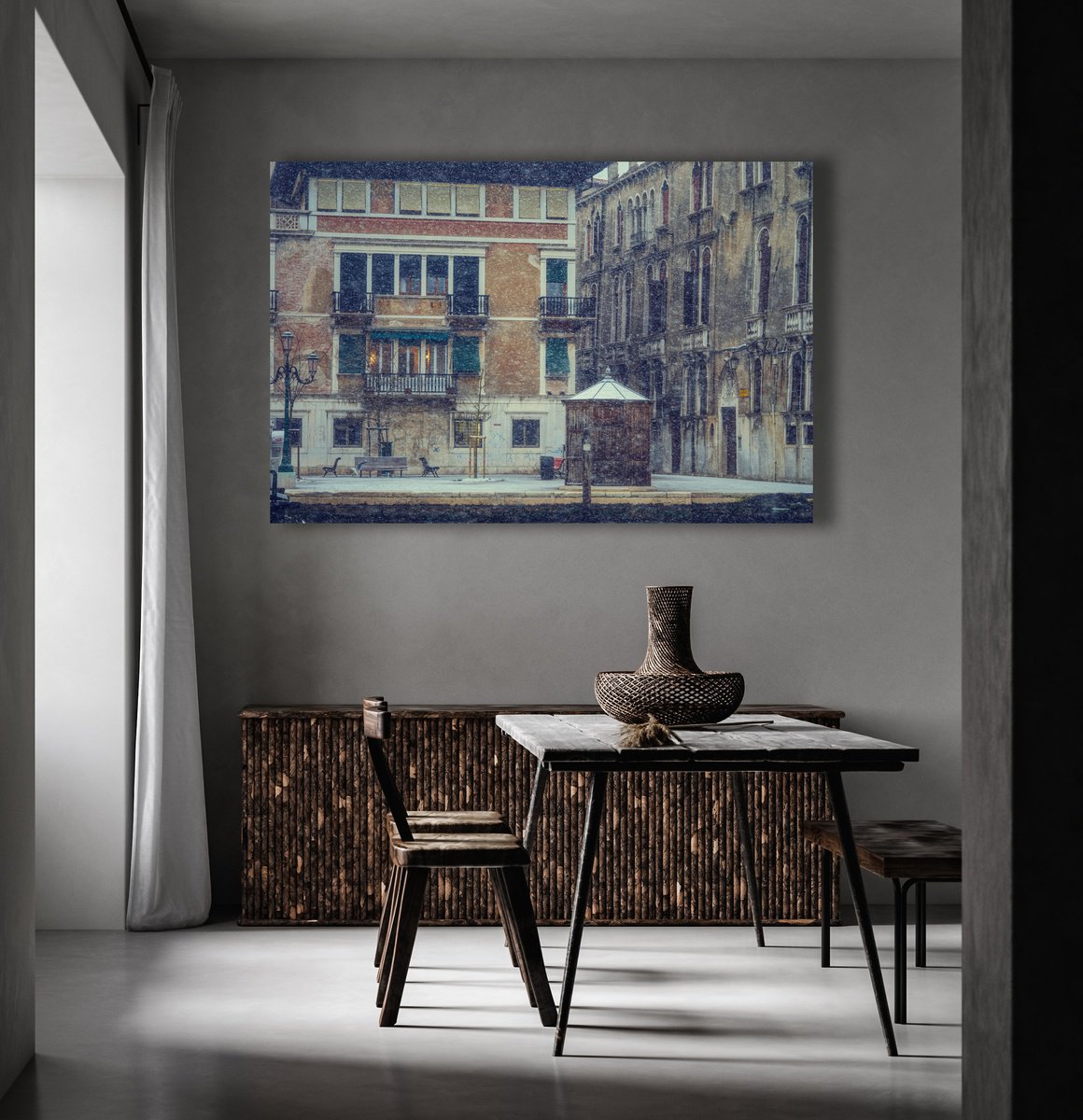 Photorealistic Cityscapes Photograph By Pavel Oskin, 53 X 35", Campiello, Original Artwork