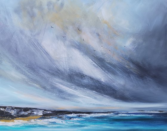 One Blustery Day - Large Seascape