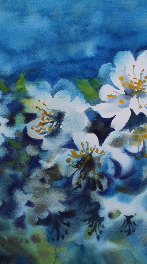 Bloom- original watercolor by Nadiia Dubei