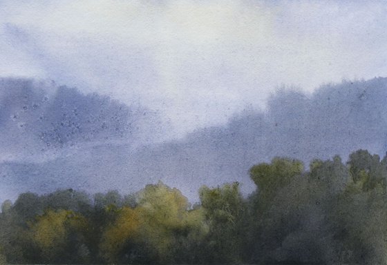 "Misty Hillside"