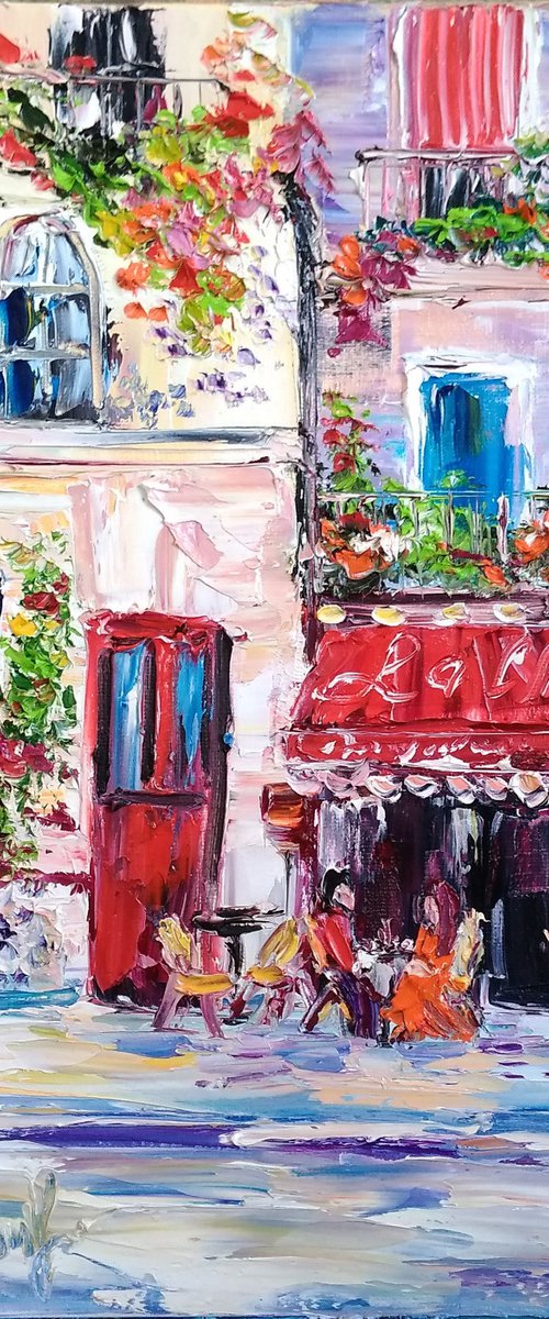 Small French cafe in Paris. Street cafe by Oksana Fedorova