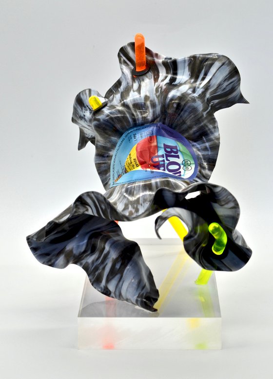 Vinyl Music Record Sculpture - "Up On The Rave"