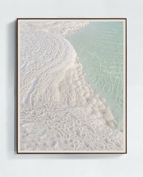 Salt on the surface of the water