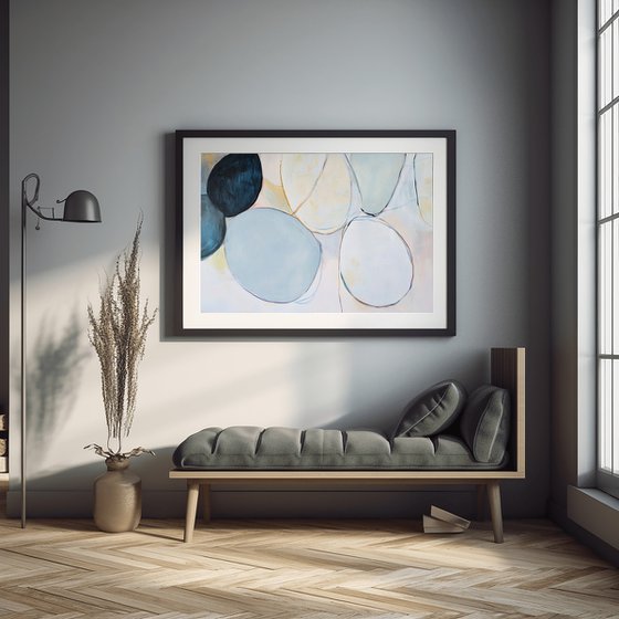 Blue and Neutral Artwork