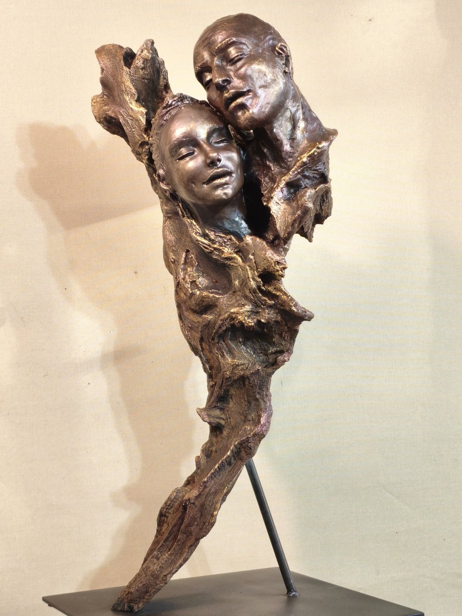 Expressive Portrait Sculpture By Elena Kraft, 14 X 24, Somnia , Original Artwork