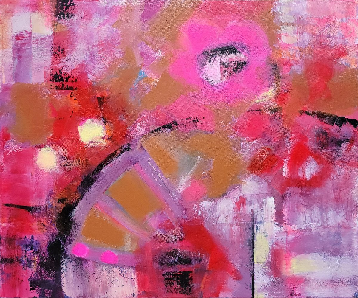 Expressive Abstract Acrylic Painting By Faith Patterson, 24 X 20, Timeless Reverie, Original Artwork