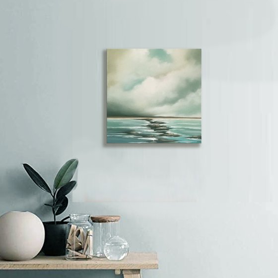 Stormlight - Original Seascape Oil Painting on Stretched Canvas