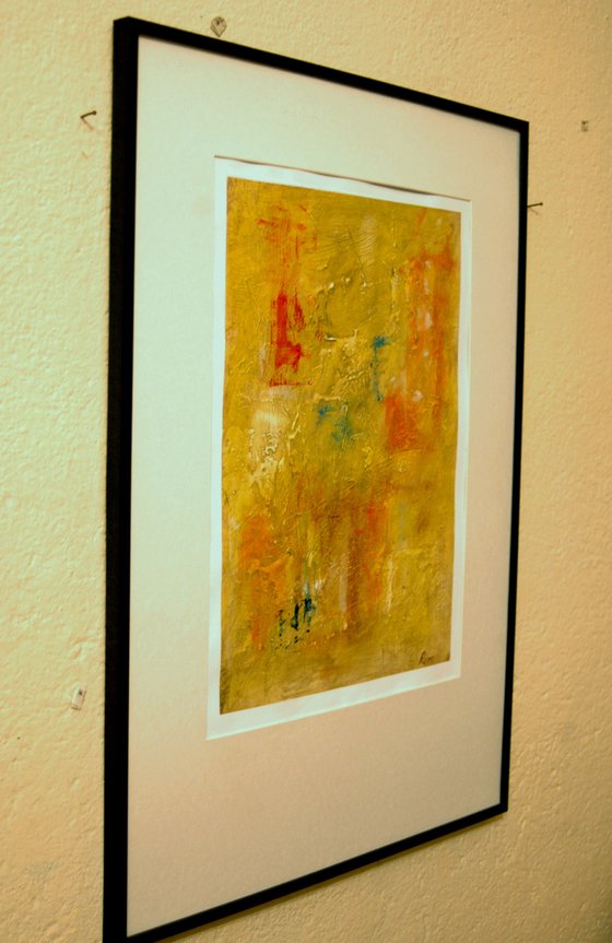 "Abstract Variations # 27". Matted and framed.
