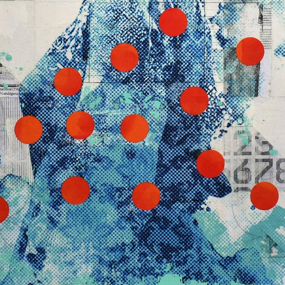 316_Vibrant Blue Portrait with Orange