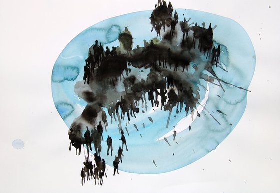 "Blue circle of people" by Kaliya Ka