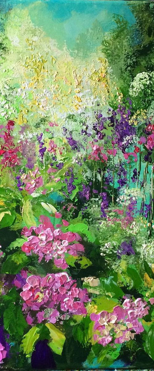 Flowers for the Soul (floral landscape) by Colette Baumback