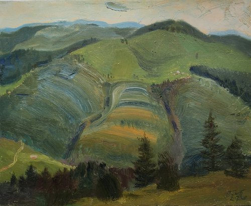 Etude of Carpathian mountains by Inna Pantelemonova