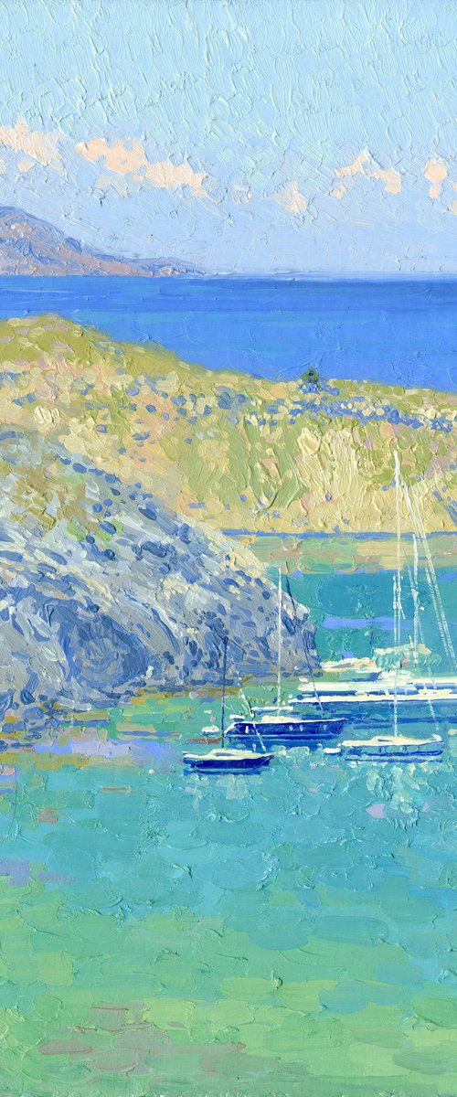 Bay in Lindos by Simon Kozhin