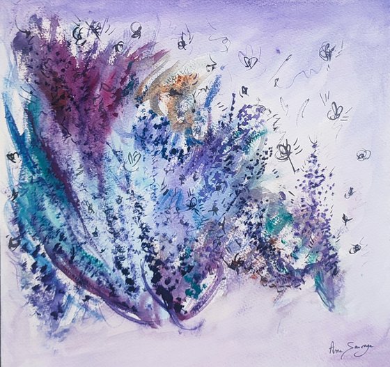 Nuances bleutées - Watercolour