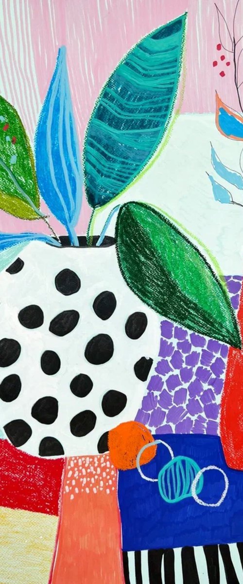 Colorful Still Life with Vases by Sasha Robinson