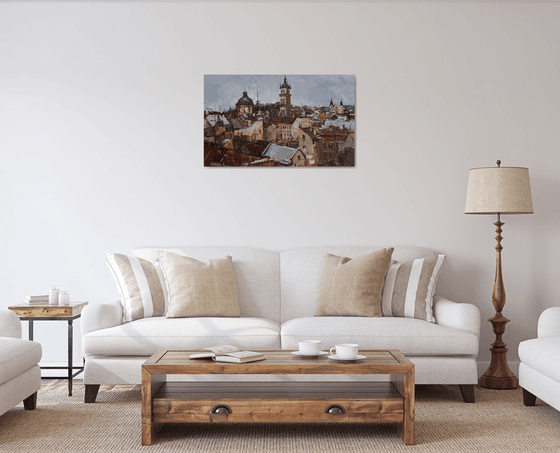 Lviv - Original cityscape painting