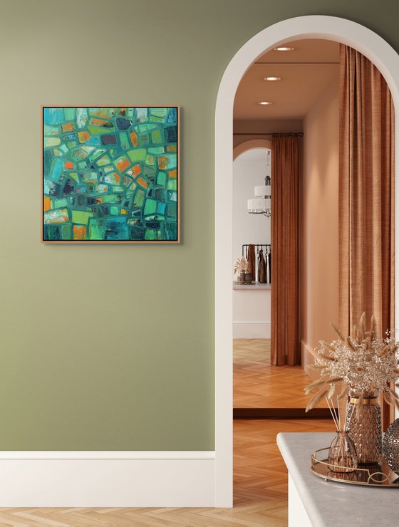 Abstract Shapes with Green