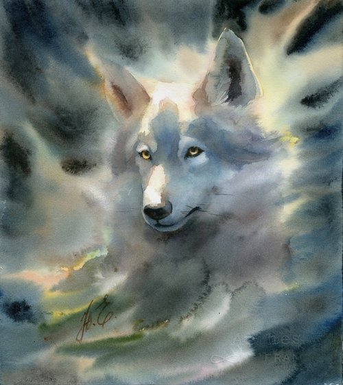 White wolf by Yulia Evsyukova
