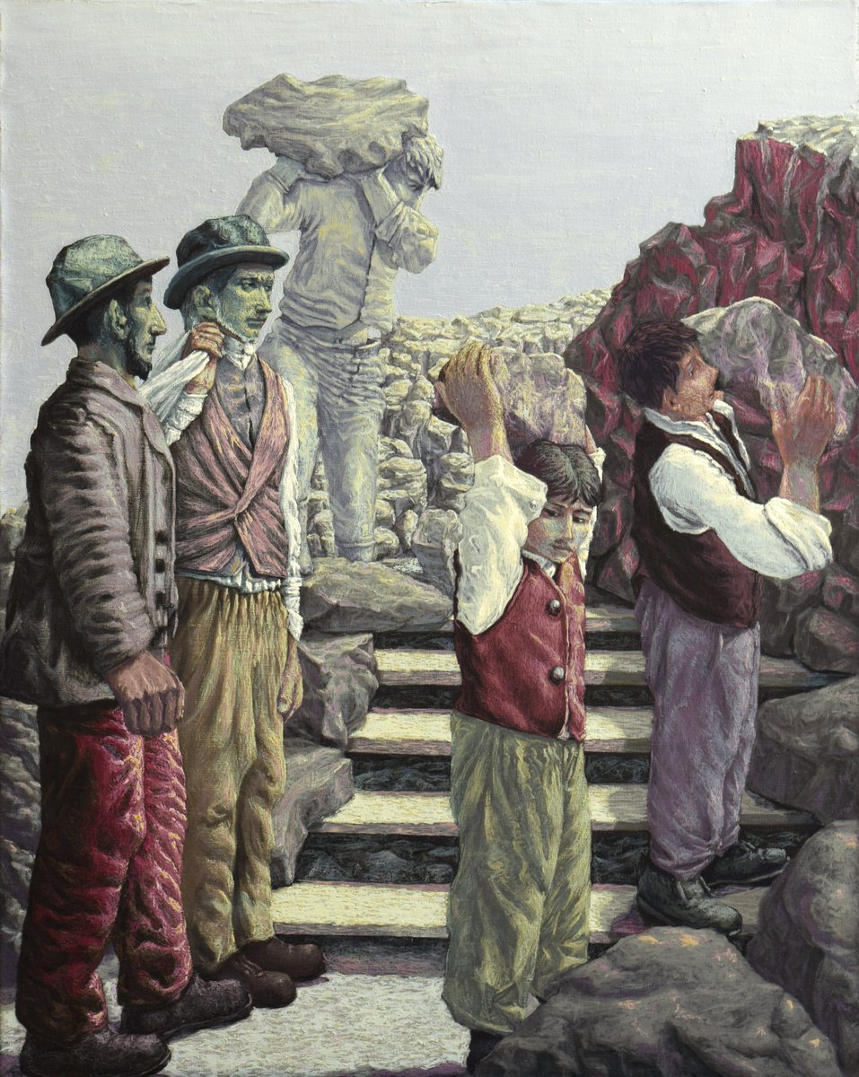 Oil Painting , Working In Purgatory By Antonio Mele, 34 X 44, Artwork For Sale On Artfinder