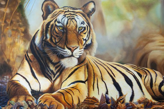 "Resting Tiger — Hyperrealistic Wildlife"