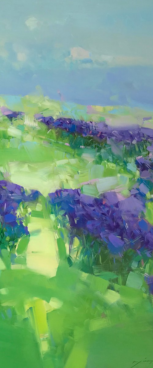 Flowers Valley, Original oil painting, Handmade artwork, One of a kind by Vahe Yeremyan