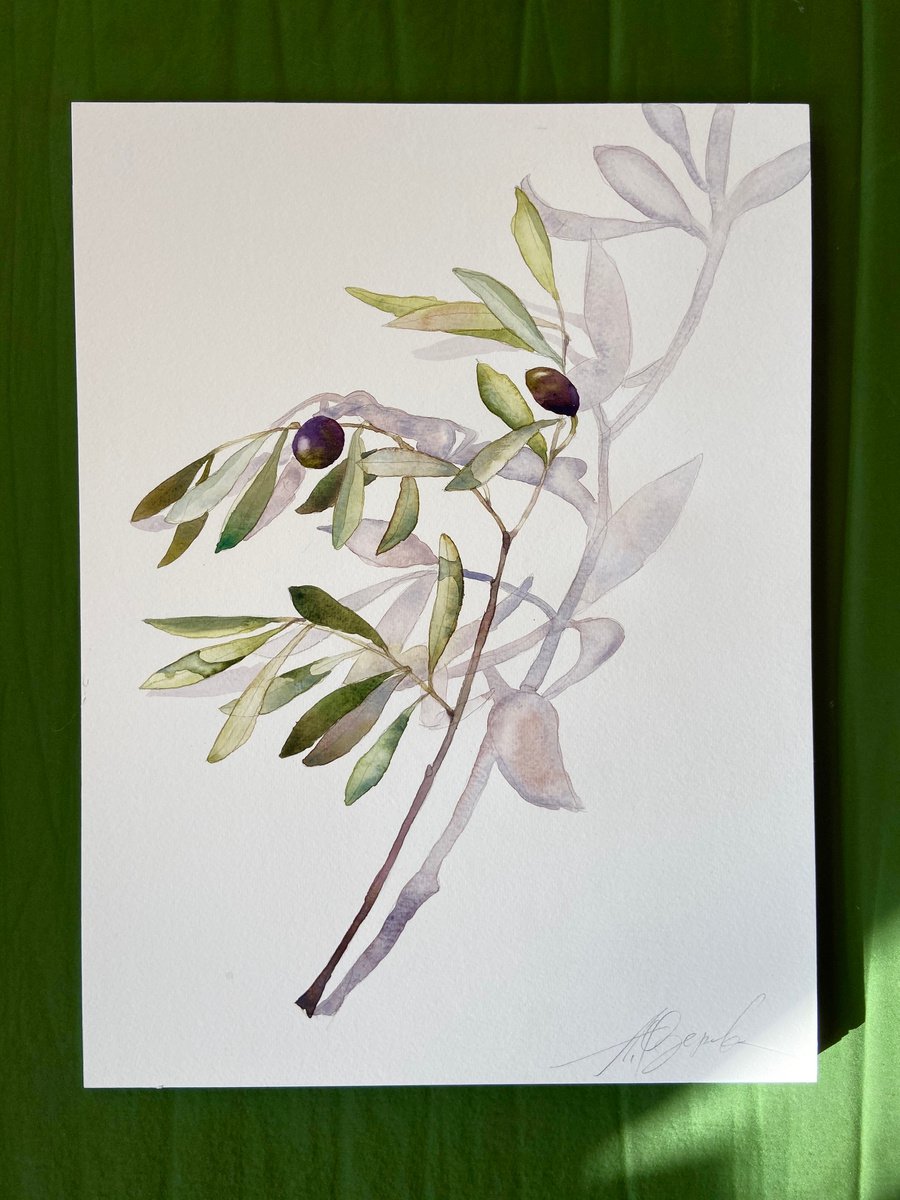 Olive branch 30/20 cm by Alexandra Ozerova