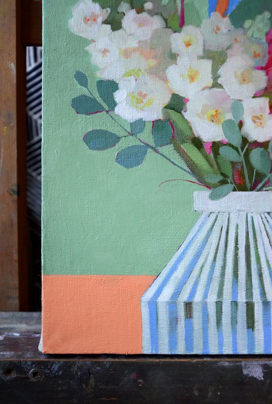 Gladioli, Matisse and the cat