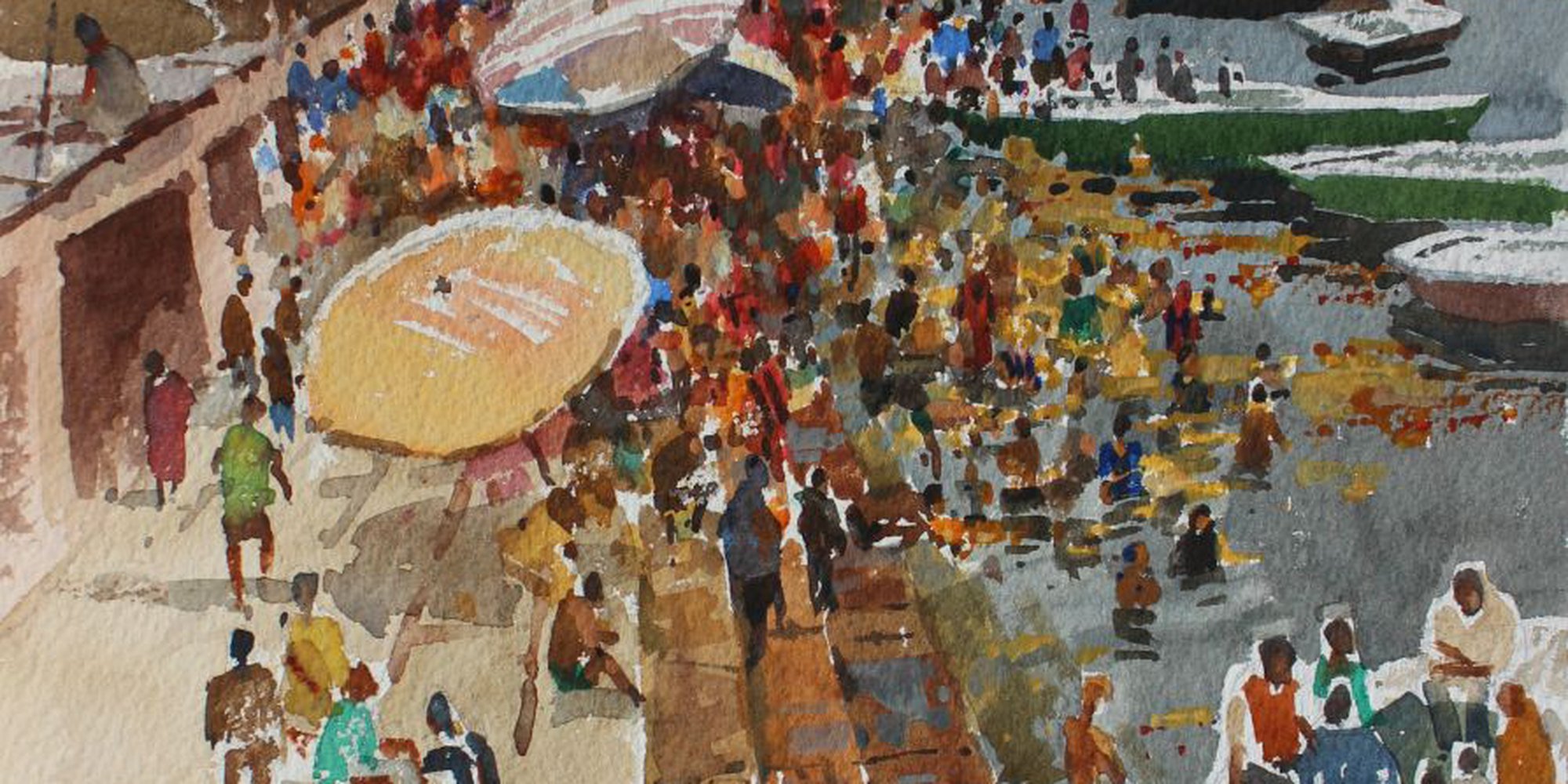 Art of the Day: "Banaras Ghat 2, 2016" by Snehal Page