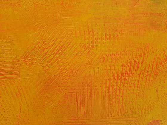 Solar storm -  orange abstract painting