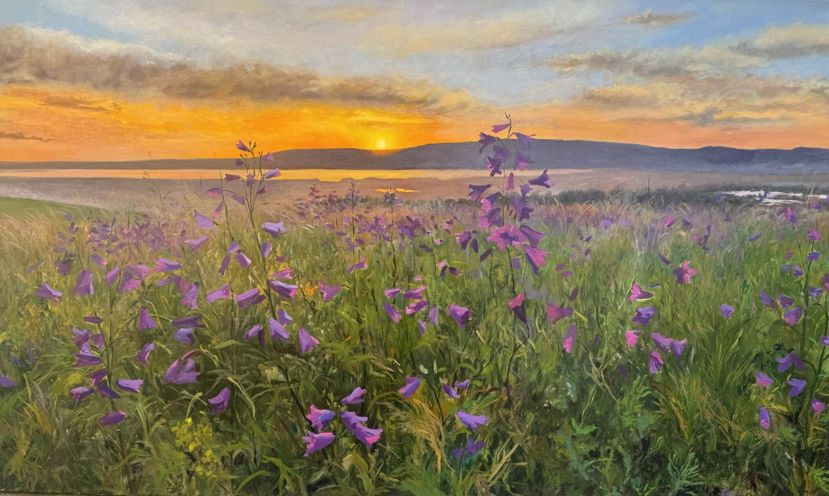 Irises and Sunset by Leo Khomich