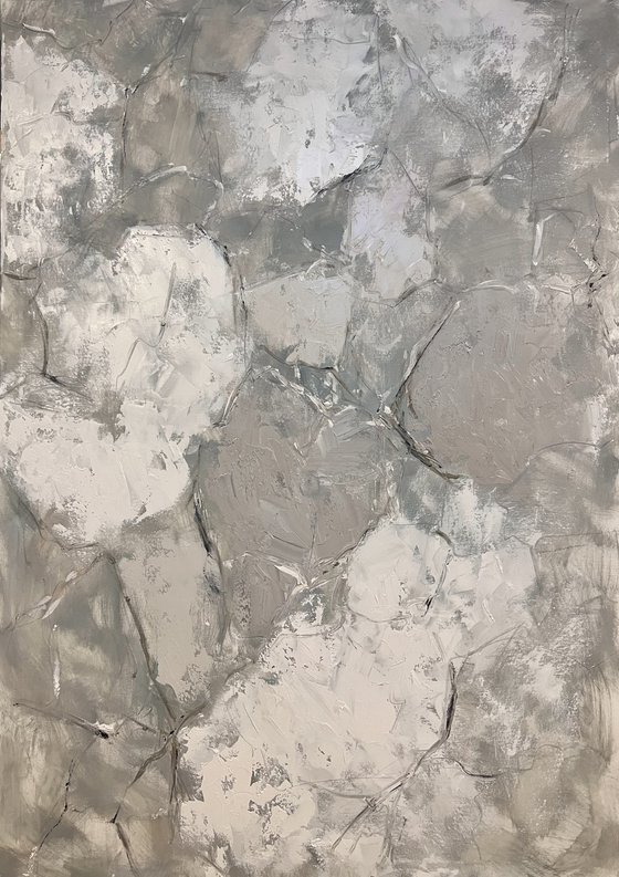Textured beige-gray abstraction.
