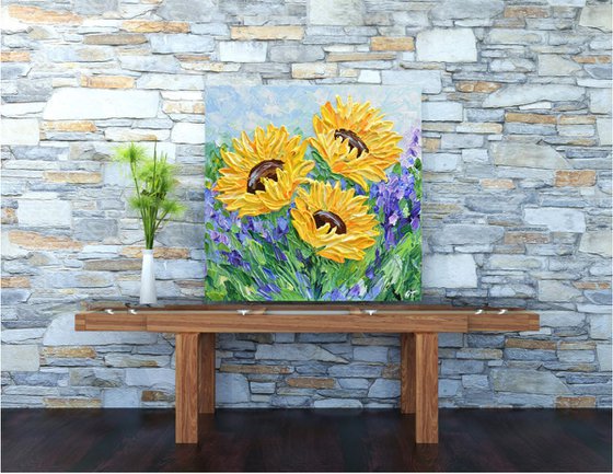 Sunflower Bouquet III - Original Acrylic Painting