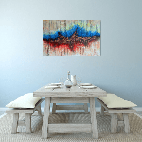 Abstract Elements - Abstract Art On XXL Deep Edge Canvas Ready To Hang