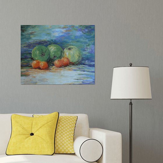 Apples and Oranges original art