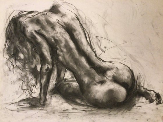 Passion - Large Charcoal Drawing